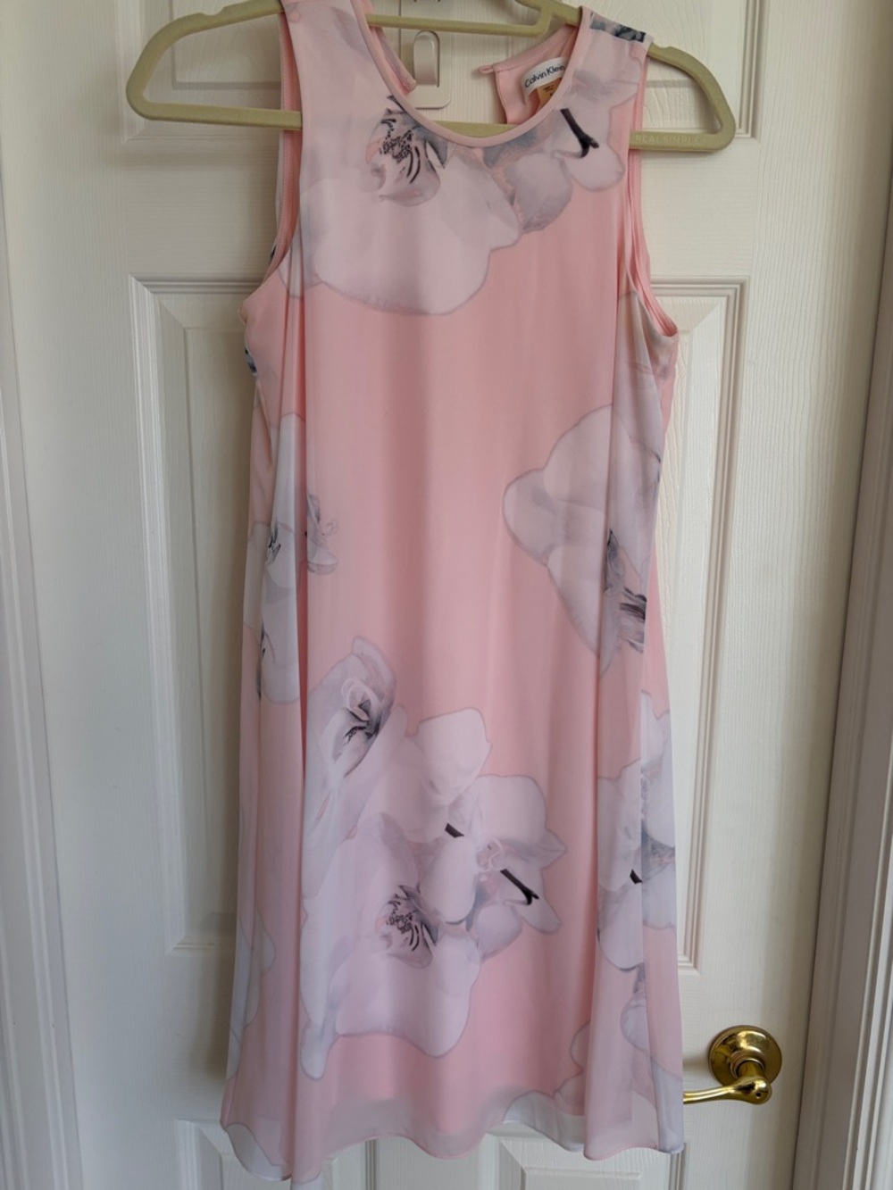 Calvin Klein Pink Floral Sleeveless Shift Dress